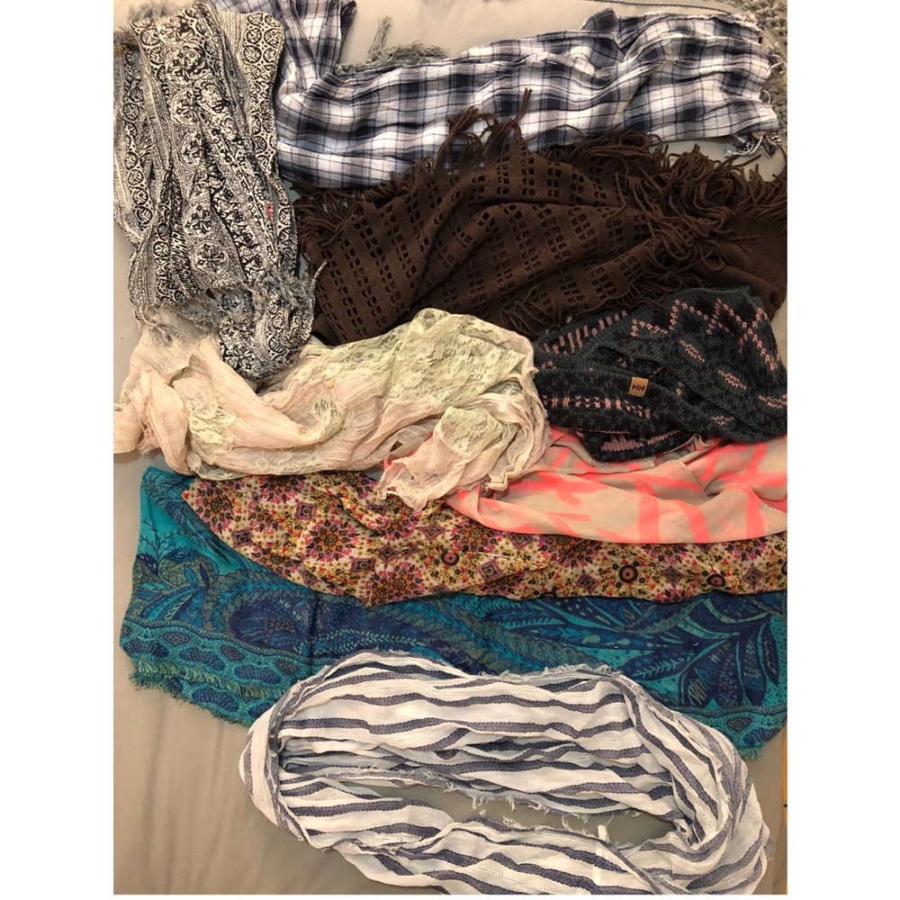 Bundle of 9 Scarves - selling together as bundle